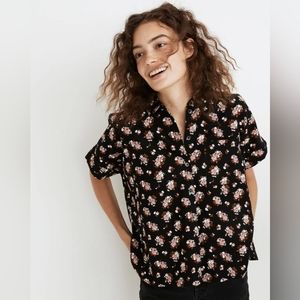 Madewell Top Women's Medium Corduroy Button Up Daily Shirt Homestead Bouquet